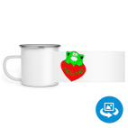 Кружка металлическая белая (круговая запечатка)