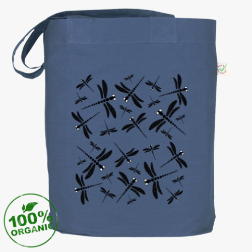 Сумка шоппер с принтом Стрекозы