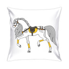 Подушка 35x35 см с цветной обратной стороной Beautiful horse