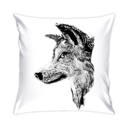 Подушка с принтом Волк