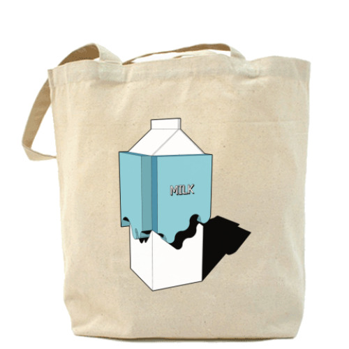 Сумка шоппер с принтом 'Milk 3D'