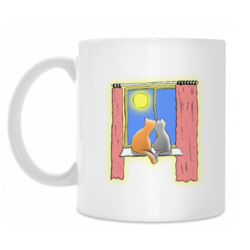 Кружка с принтом Кошки