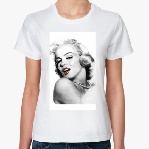 Классическая футболка с принтом Мерилин Монро