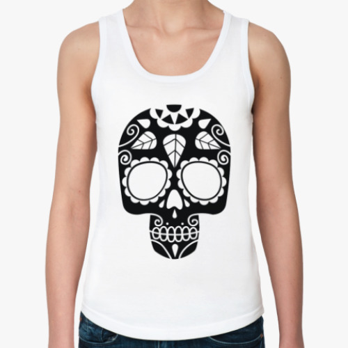Женская майка с принтом Мексиканский череп