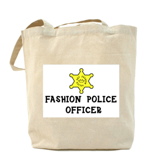 Сумка шоппер с принтом   'Модный полицейский'