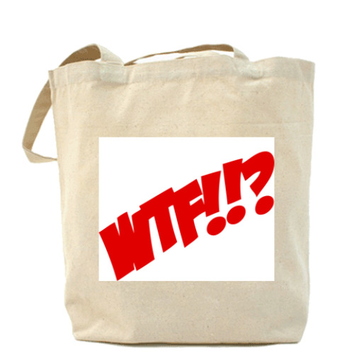 Сумка шоппер с принтом  WTF?