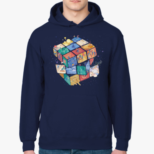 Толстовка худи с принтом Кубик Рубика | Rubiks Cube