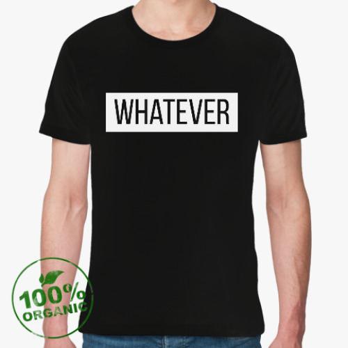 Футболка из органик-хлопка с принтом whatever