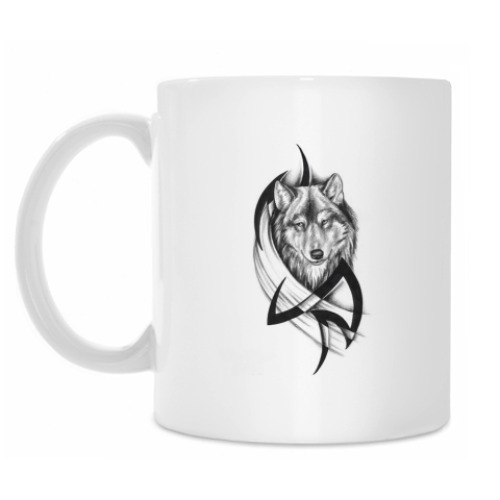 Кружка с принтом Волк