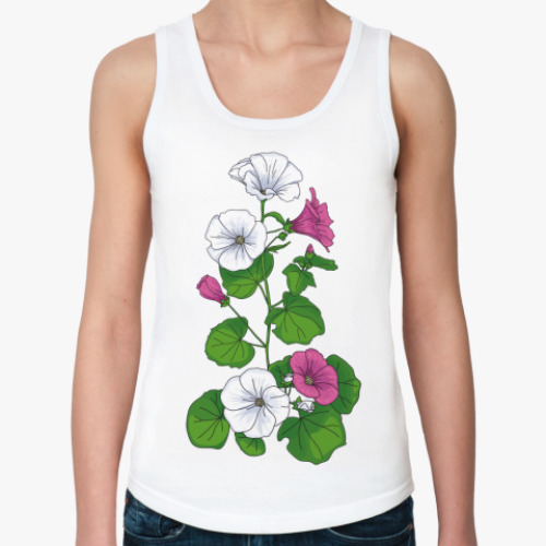 Женская майка с принтом Цветы