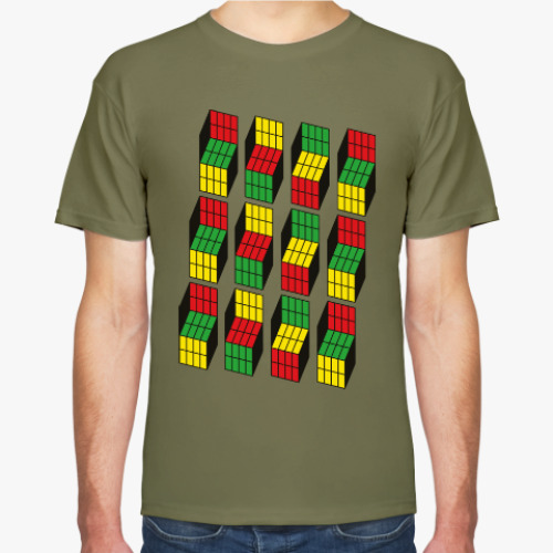 Футболка с принтом Кубик Рубика (Шелдон Куппер)