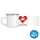 Кружка металлическая белая (круговая запечатка)