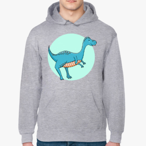 Толстовка худи с принтом Динозаврик