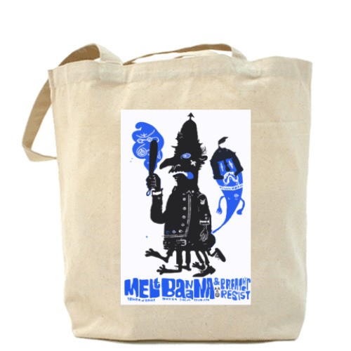 Сумка шоппер с принтом 'полис'