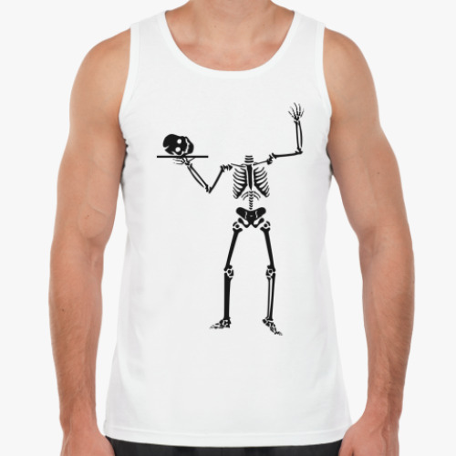 Майка с принтом Скелет