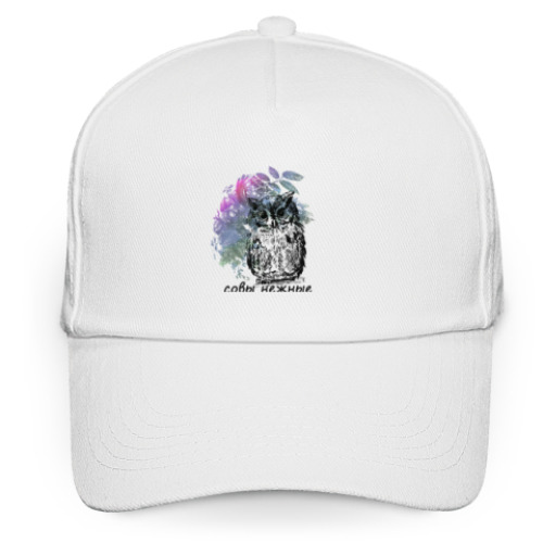 Кепка бейсболка с принтом Совы Нежные