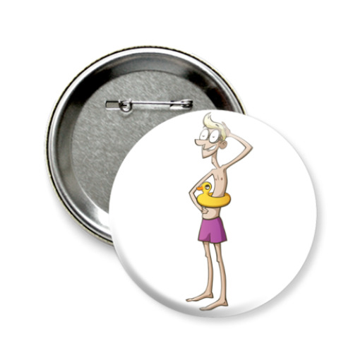 Значок 58мм с принтом Худой