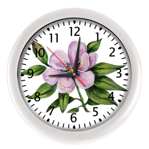 Настенные часы с принтом весенний цветок