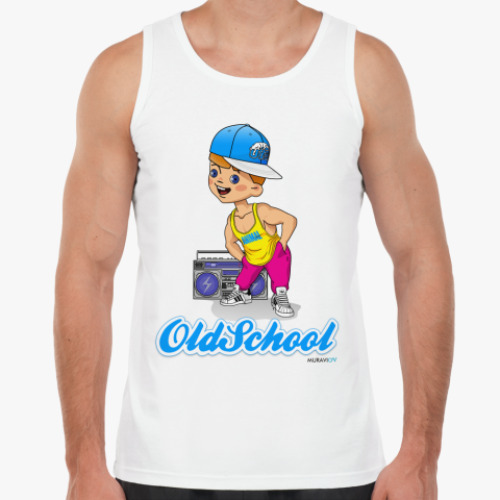 Майка с принтом Old School_Старая школа