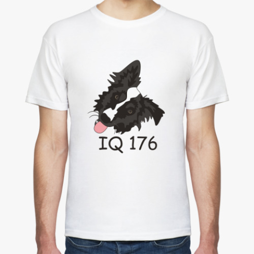 Футболка с принтом  Бордер колли