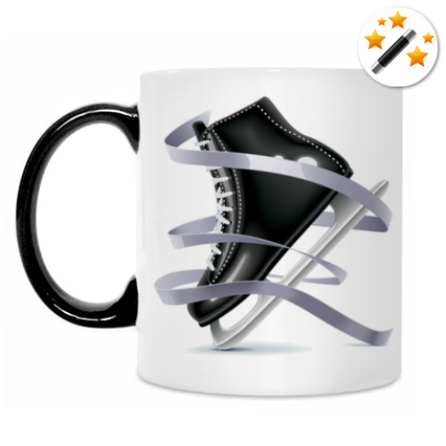 Кружка-хамелеон с принтом Фигурное катание