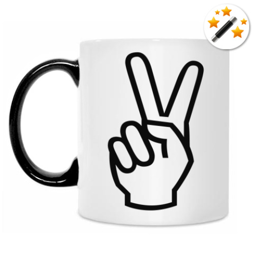 Кружка-хамелеон с принтом victory