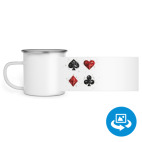 Кружка металлическая белая (круговая запечатка)