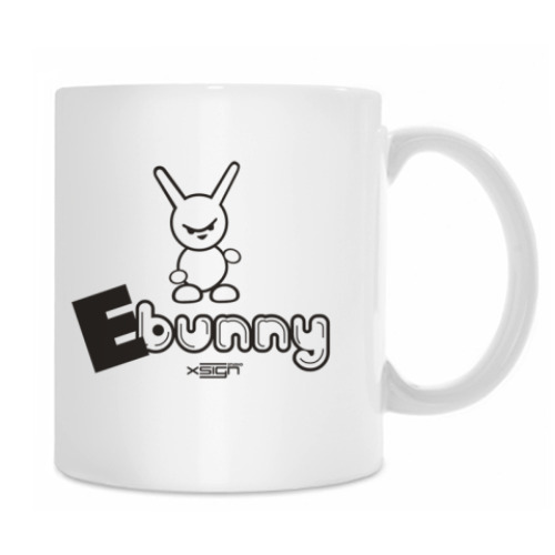 Кружка с принтом E-bunny