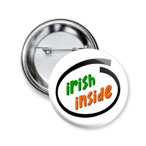 Значок 50мм с принтом  Irish inside