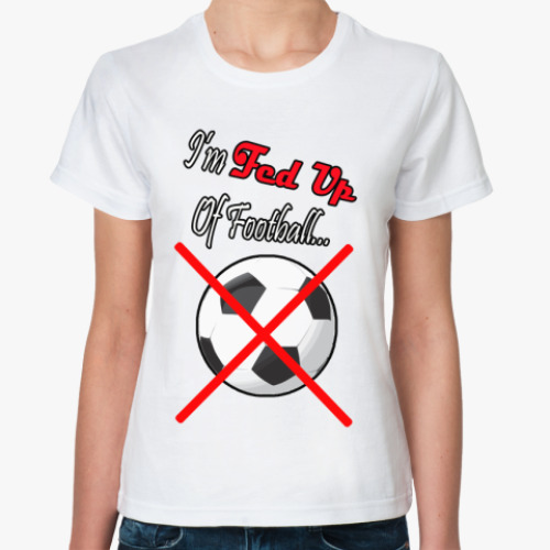 Классическая футболка с принтом Football Volleyball