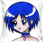 Аниме девушка с синими волосами