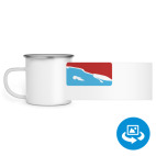 Кружка металлическая белая (круговая запечатка)