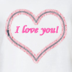 Сердце на молнии 'Ай лав ю'