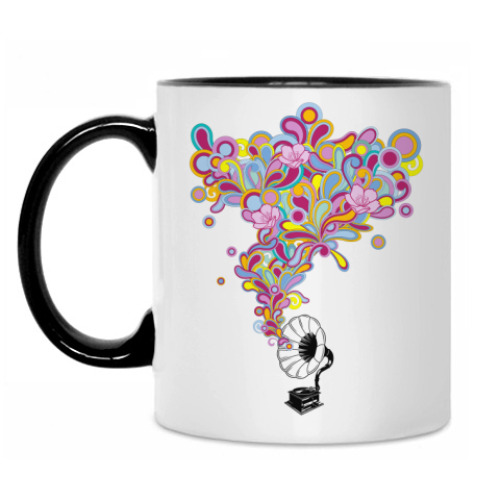 Кружка с принтом Граммофон