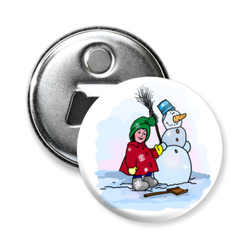 Магнит-открывашка с принтом Новый Год!