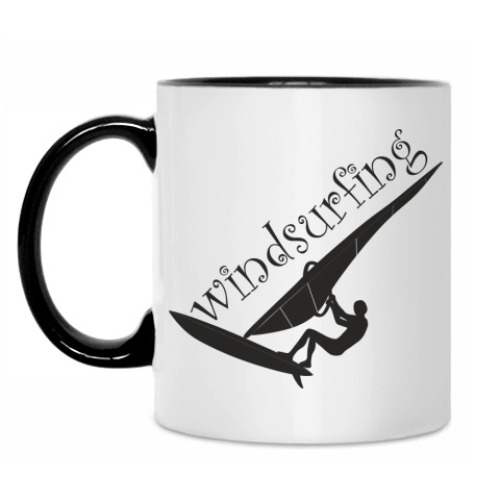 Кружка с принтом виндсерфинг