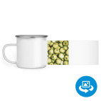 Кружка металлическая белая (круговая запечатка)