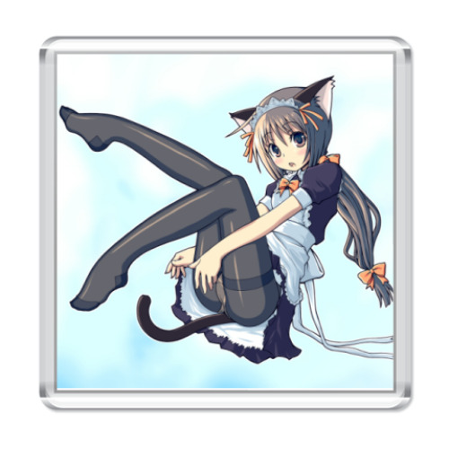 Магнит с принтом Кошкодевочка