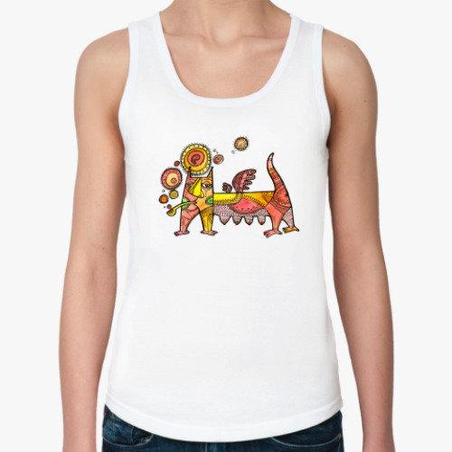 Женская майка с принтом Курилка