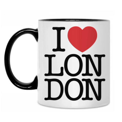 Кружка с принтом I love LONDON