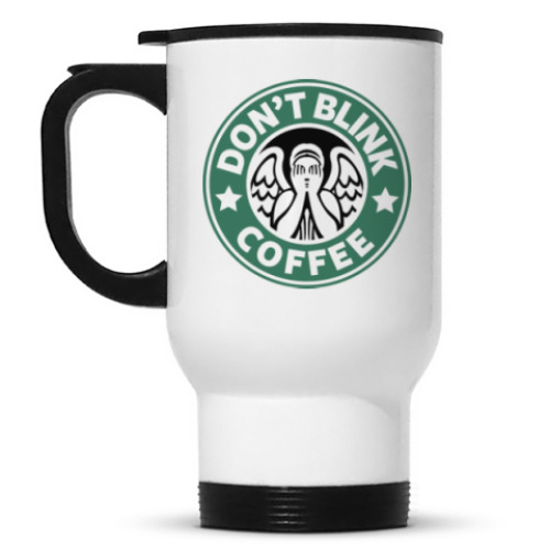 Кружка-термос с принтом Don't Blink Coffee