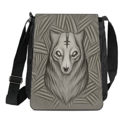 Сумка-планшет с принтом Волк