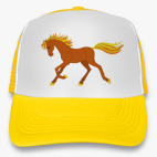 Кепка Trucker, желтая Running red horse