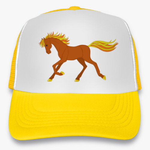 Кепка-тракер с принтом Running red horse