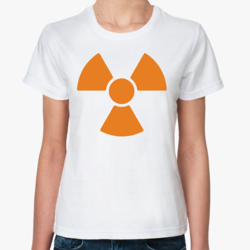 Классическая футболка с принтом radioactive