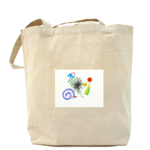 Сумка шоппер с принтом скетч