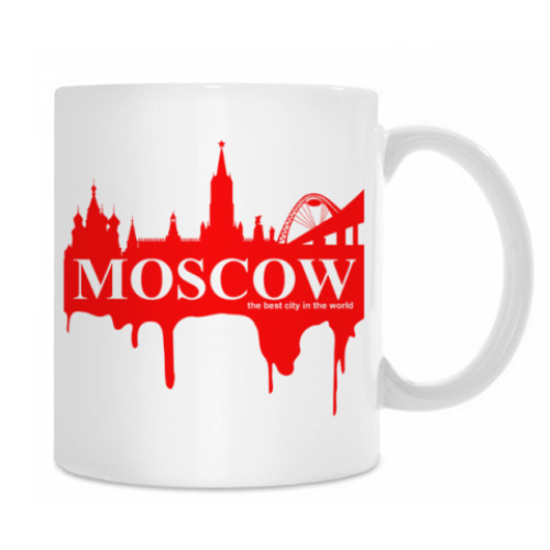 Кружка с принтом Москва