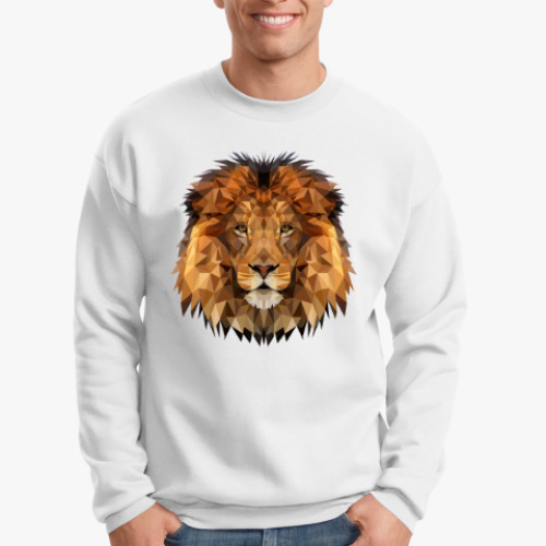 Свитшот с принтом Low Poly Lion (Лев)