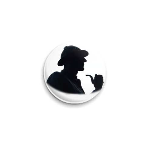 Значок 25мм с принтом ``Шерлок Холмс``