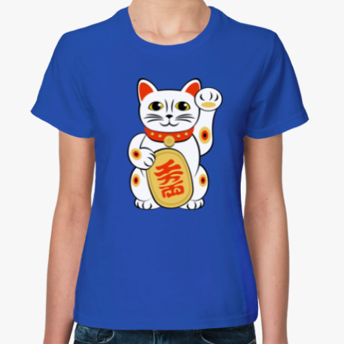 Женская футболка с принтом Lucky Cat